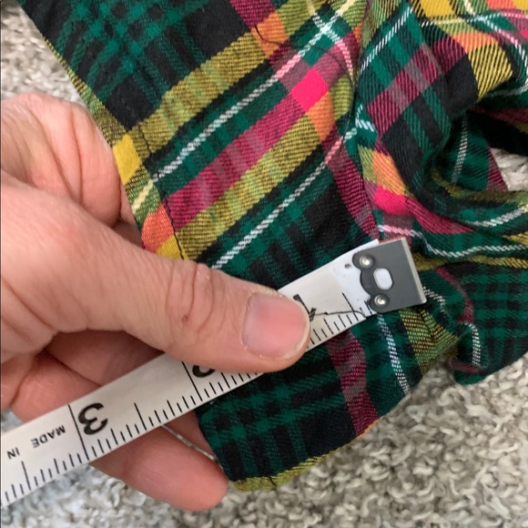 Savage x Fenty Green Plaid Long Sleeve Shorts Pajama Set - Picture 11 of 13